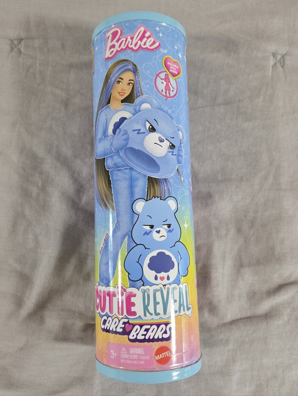 NEW Barbie Cutie Reveal Care Bears Grumpy Bear Fashion Doll